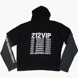 Carolina Herrera 212 VIP Black Hoodie Long Sleeve